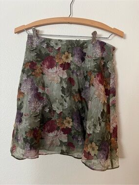 Vintage 90s Floral Mini Skirt